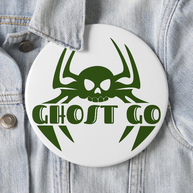 Ghost Go Spooky Season 6 Inch Round Button (In Situ)
