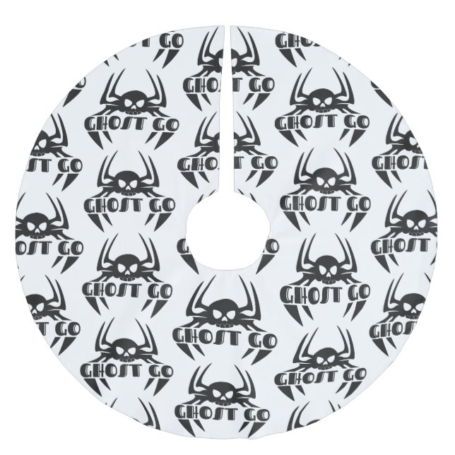 Ghost Go Spooky Season Brushed Polyester Tree Skirt (Front)