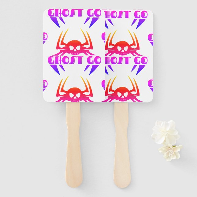 Ghost Go Spooky Season Hand Fan (Front and Back)