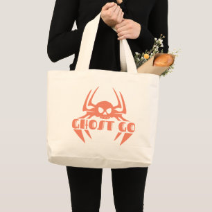 Ghost Go Spooky Season Large Tote Bag