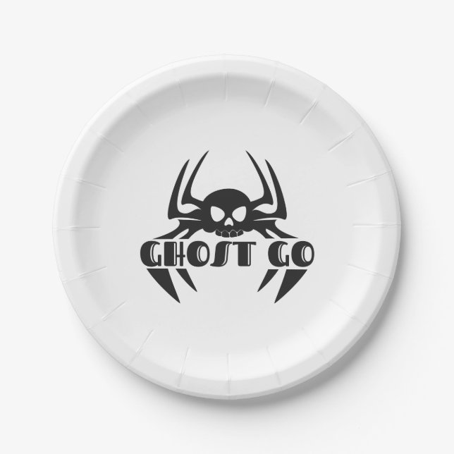 Ghost Go Spooky Season Paper Plate (Front)