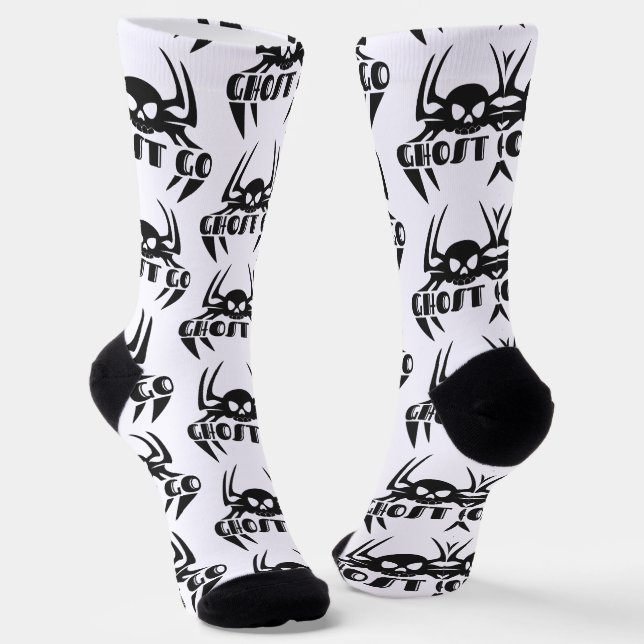 Ghost Go Spooky Season Socks (Angled)