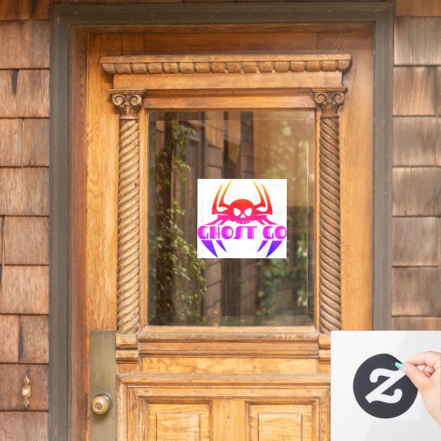 Ghost Go Spooky Season Window Cling (Home Door)