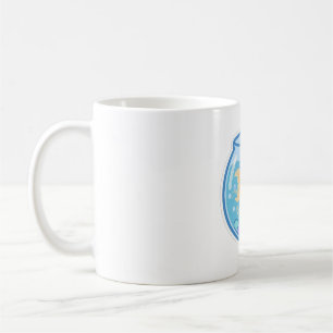 Ghost Goldfish Bowl Cute Halloween Art Coffee Mug