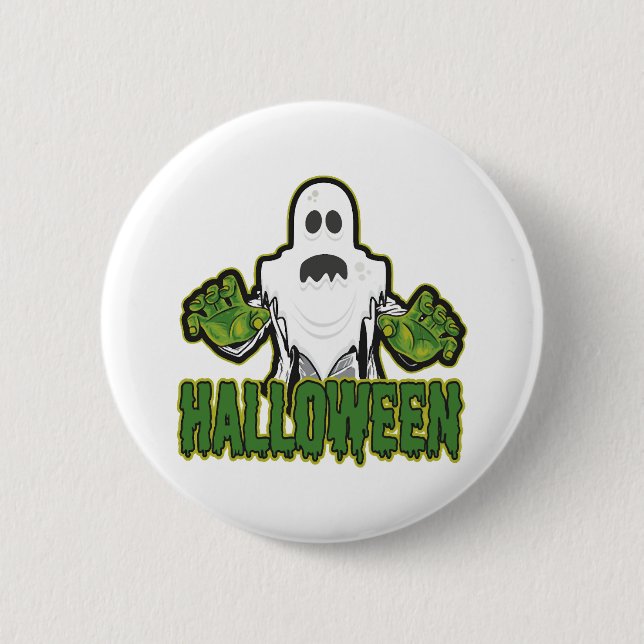Ghost Halloween  2 Inch Round Button (Front)