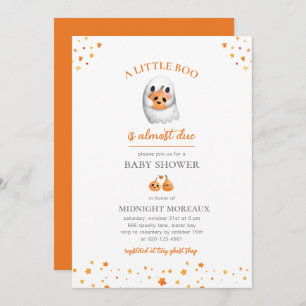 Ghost Halloween Baby Shower Invitation