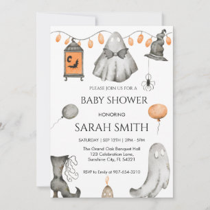 Ghost Halloween Baby Shower Invite Baby Shower