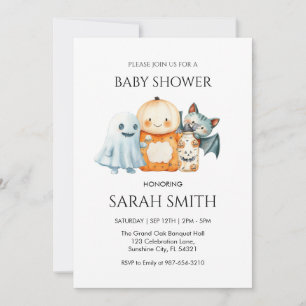 Ghost Halloween Baby Shower Invite Baby Shower