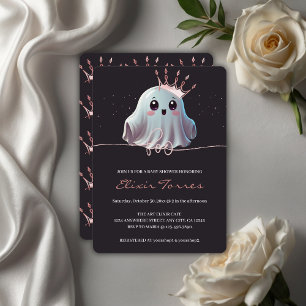 Ghost Halloween Baby Shower Little Boo Invitation