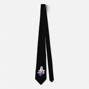 Ghost Halloween Black Tie