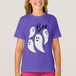 Ghost Halloween black white cute pattern Boo T-Shirt