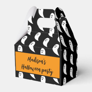 Ghost Halloween black white cute pattern Favor Box