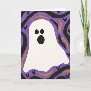 Ghost Halloween Blank Greeting Card