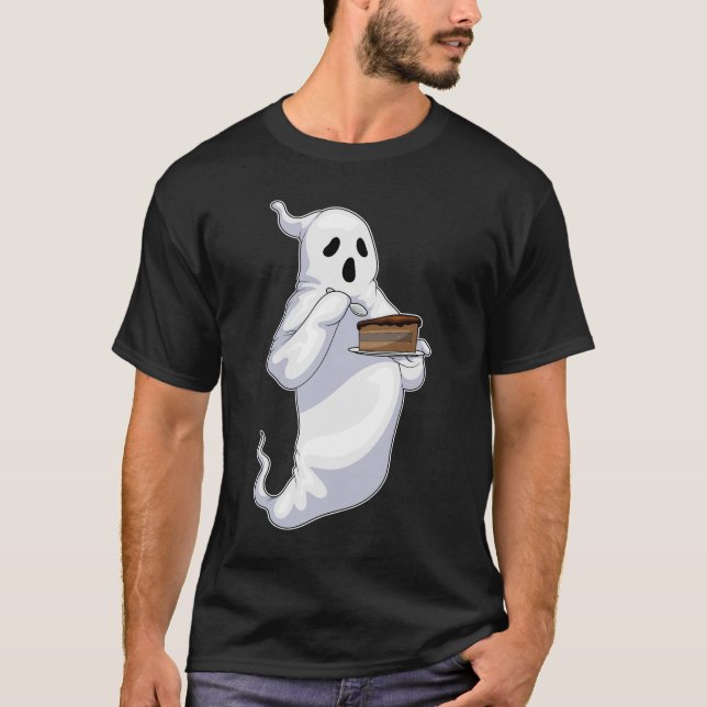 Ghost Halloween Cake T-Shirt (Front)
