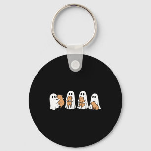 Ghost Halloween Capybara Lovers Spooky Season Fall Keychain