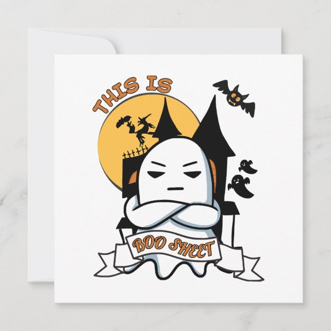 Ghost Halloween Costume Funny Boo (Front)