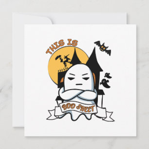 Ghost Halloween Costume Funny Boo Invitation