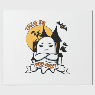 Ghost Halloween Costume Funny Boo Wrapping Paper