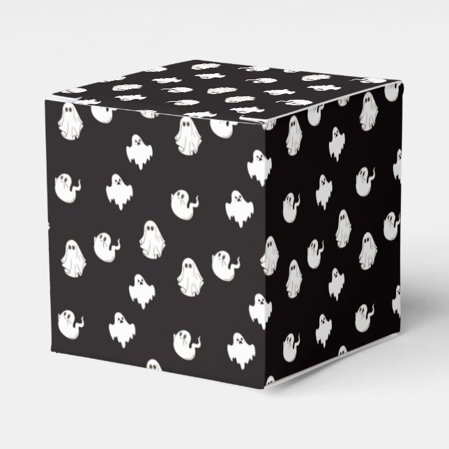 Ghost Halloween  Favor Box (Front Side)