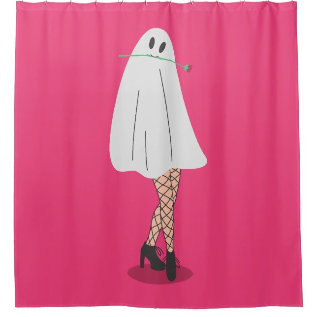 ghost halloween fishnet stockings legs (Front)