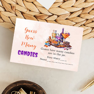 Ghost Halloween Guess How Many Candies Game Enclosure Card