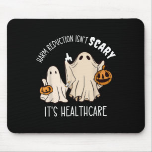 Ghost Halloween Harm Reduction Isnt Scary Its Heal Mouse Pad