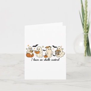 Ghost Halloween Library Reading Card