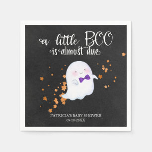 Ghost Halloween Little Boo Boy Baby Shower Napkin