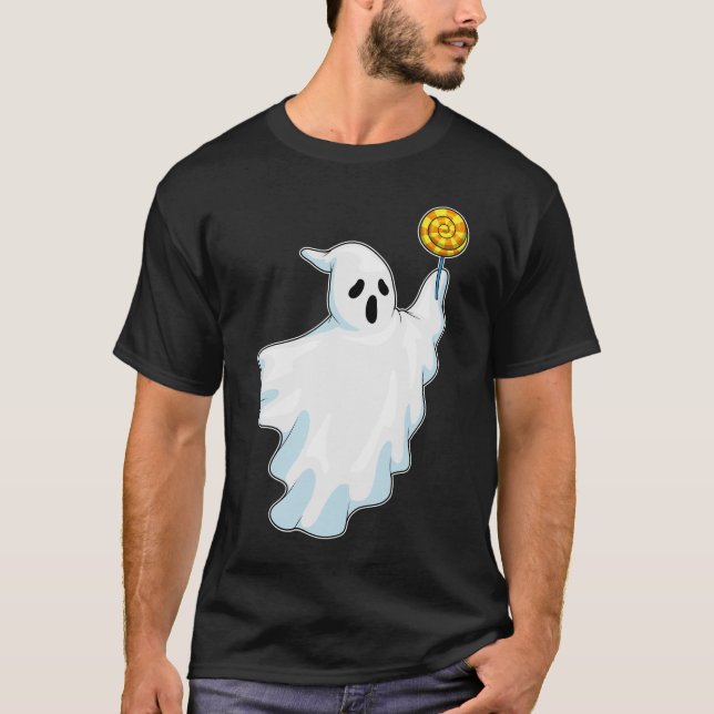 Ghost Halloween Lollipop T-Shirt (Front)