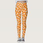 Ghost Halloween Orange Leggings<br><div class="desc">Lots of little white ghosts on an orange background. A fun pattern for those who like cute and spooky things. Particularly fun for Halloween. Original art by Nic Squirrell.</div>