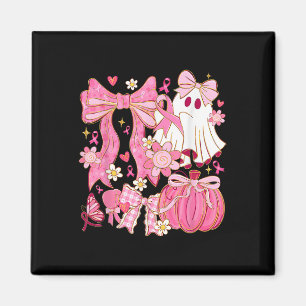 Ghost Halloween Pink Coquette Bow Breast Cancer Aw Magnet