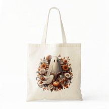 Ghost Halloween Sac fourre-tout de livre, Bookish 