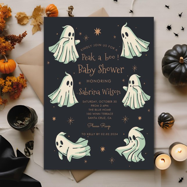 Ghost Halloween Spooktacular Baby Shower Invitation (Creator Uploaded)
