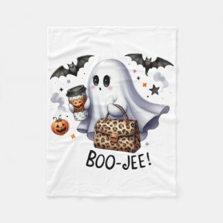 Ghost Halloween Spooky Boo Autumn Halloween Ghost  Fleece Blanket