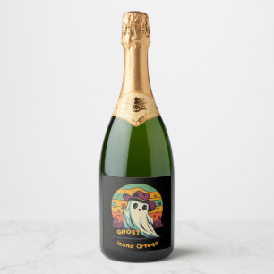 Ghost Halloween - Spooky Surprise Sparkling Wine Label