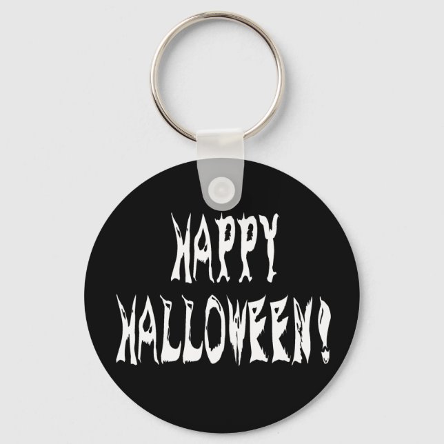 Ghost Halloween Text Keychain (Front)