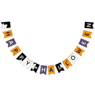 Ghost Happy Halloween Bunting Flags