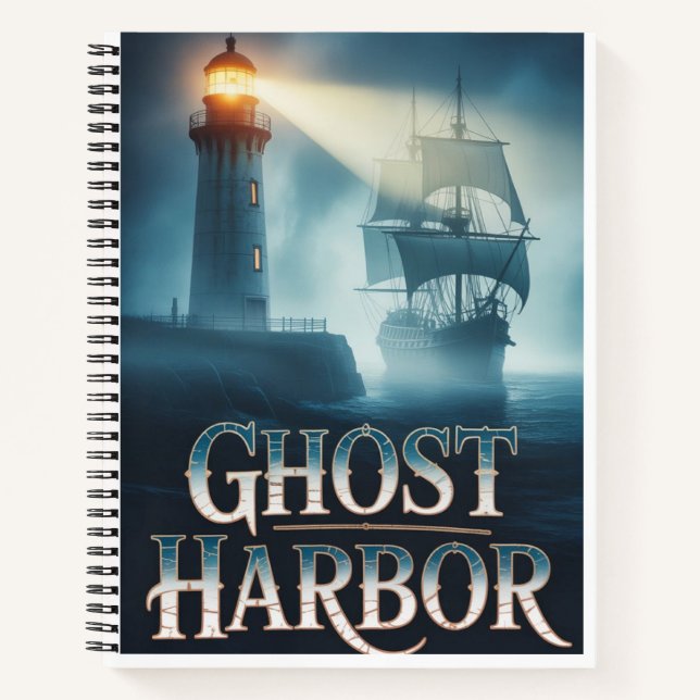 Ghost Harbour – Mysterious Lighthouse  Notebook (Front)
