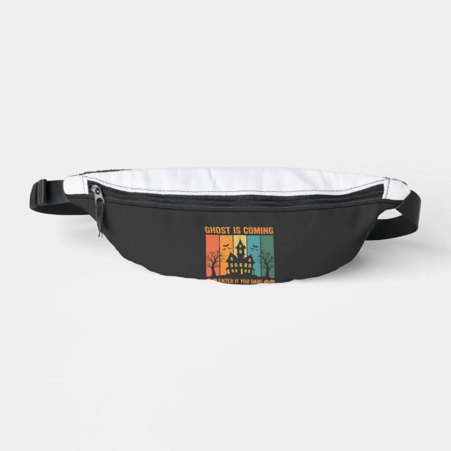 Ghost Haunted House Halloween Vector Design Fanny Pack (Front)