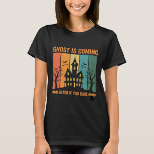 Ghost Haunted House Halloween Vector Design T-Shirt