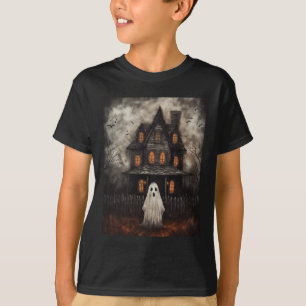 Ghost Haunted House Midnight Halloween Ghost Spook T-Shirt