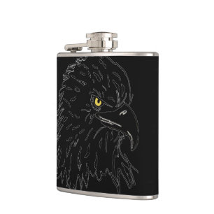 Ghost Hawk Hip Flask