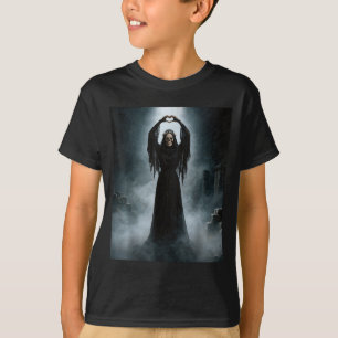 Ghost heart hands mothers day floral skull flowers T-Shirt