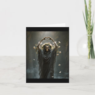 Ghost heart hands scary skeleton mothers day card