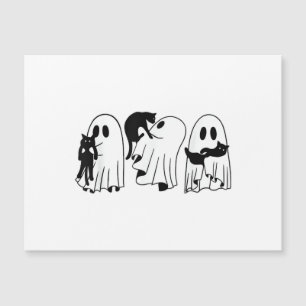 Ghost Holding Black Cat Funny Halloween Cat Lovers