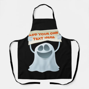 Ghost holding text apron