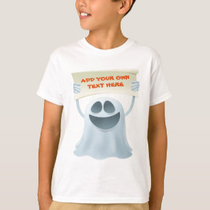 Ghost holding text T-Shirt