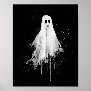 Ghost Horror Spooky Scary Halloween Goth Alt Ghoul Poster