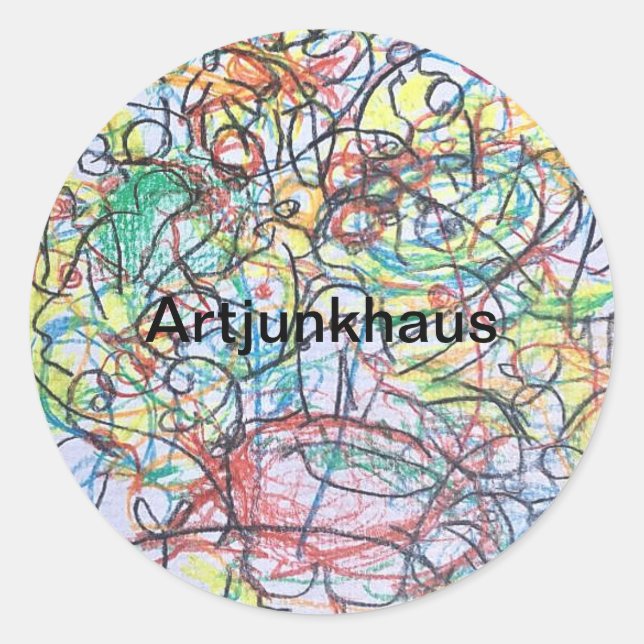 Ghost Hotel Abstract Jeff Hankamer Artjunkhaus Art Classic Round Sticker (Front)