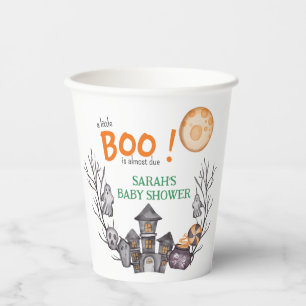 Ghost House Halloween Baby Shower Fall Theme  Paper Cups